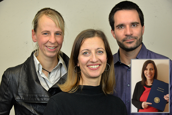Das Foto zeigt die IQS-Mitarbeiterinnen und Mitarbeiter Ann-Cathrice George, Maria Neubacher, Stefan Gugerell und Antonia Bachinger (von links nach rechts)